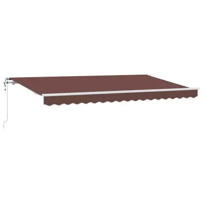 vidaXL Retraktilna tenda Rjava 400 x 200 cm blago