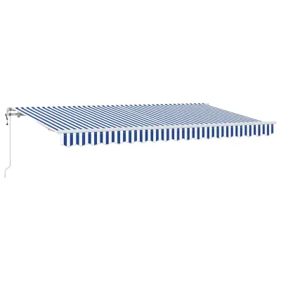 vidaXL Retraktilna tenda Modra 400 x 200 cm blago