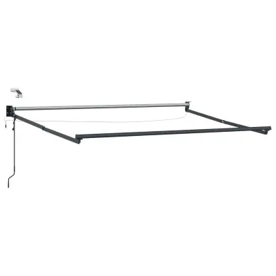 vidaXL Električni zložljivi okvir tende Antracit 2,5 x 2 m Aluminij