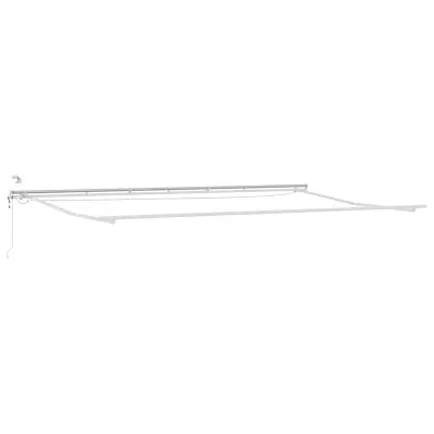 vidaXL Okvir tende z LED lučmi Bela 600 × 350 cm Aluminij