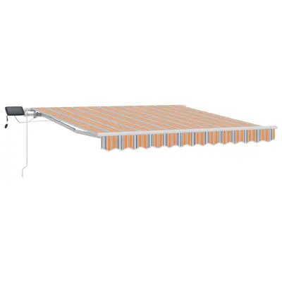 vidaXL Retraktilna tenda večbarvno 300 x 250 cm Tkanina in jeklo