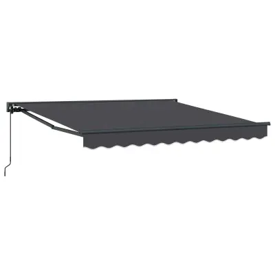 vidaXL Okvir tende Antracit 350 x 250 cm Poliester s PU premazom