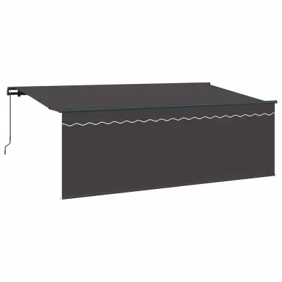 vidaXL Retraktilna tenda Antracit 350 x 200 cm Poliester in aluminij