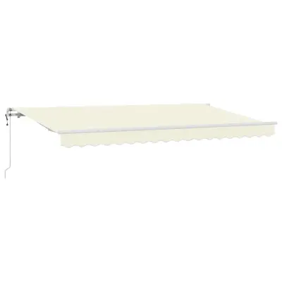 vidaXL Retraktilna tenda krema 400 x 200 cm blago