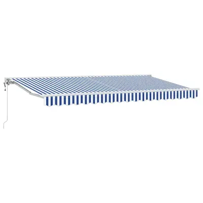 vidaXL Okvir tende Modra in bela 400 x 200 cm Poliester s PU premazom