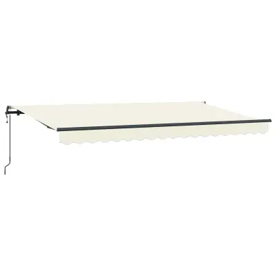 vidaXL Retraktilna tenda krema 400 x 200 cm blago