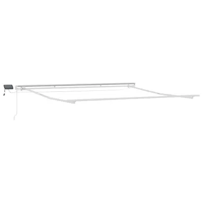 vidaXL Okvir tende z LED lučmi Bela 400 × 350 cm Aluminij