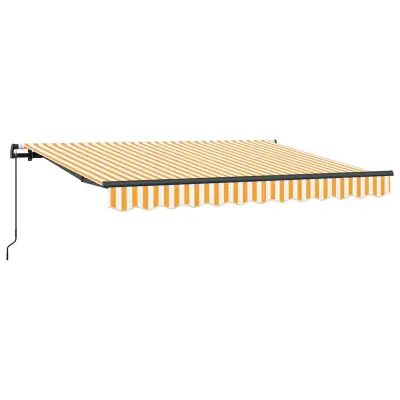 vidaXL Retraktilna tenda Rumena 300 x 200 cm blago
