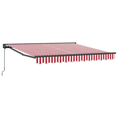 vidaXL Okvir tende Rdeča in bela 350 x 250 cm Poliester s PU premazom