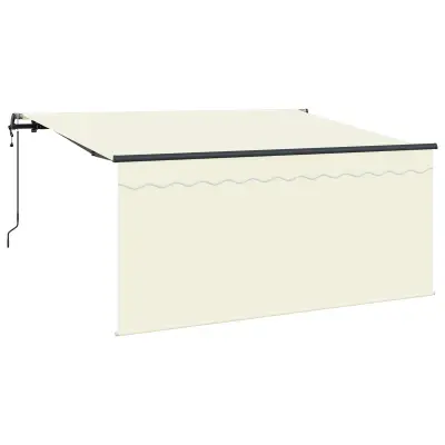 vidaXL Retraktilna tenda krema 300 x 200 cm blago