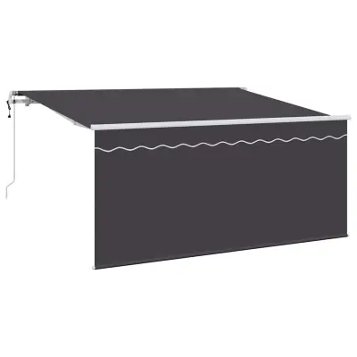 vidaXL Retraktilna tenda Antracit 300 x 200 cm Poliester in aluminij