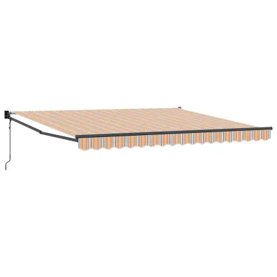 vidaXL Retraktilna tenda večbarvno 400 × 300 cm Poliester in aluminij