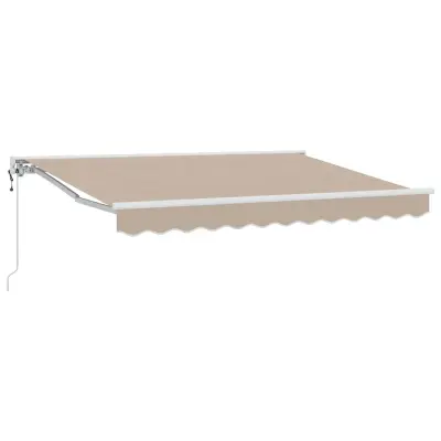 vidaXL Okvir tende Bež 350 x 200 cm Poliester s PU premazom