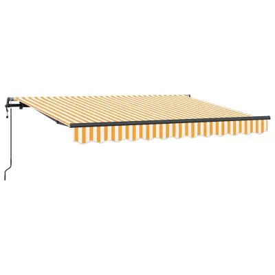 vidaXL Retraktilna tenda Rumena 300 x 200 cm blago
