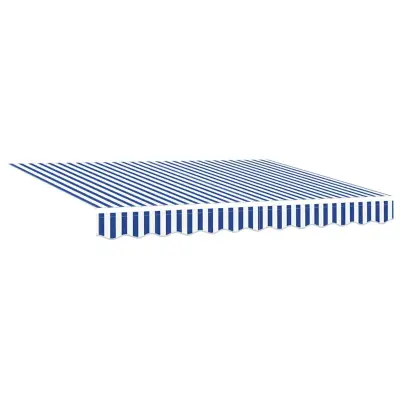 vidaXL Nadomestno platno za tendo Modra in bela 3 x 2 m Poliester