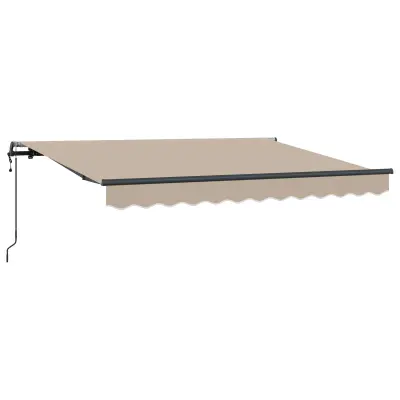 vidaXL Retraktilna tenda Bež 350 x 200 cm blago