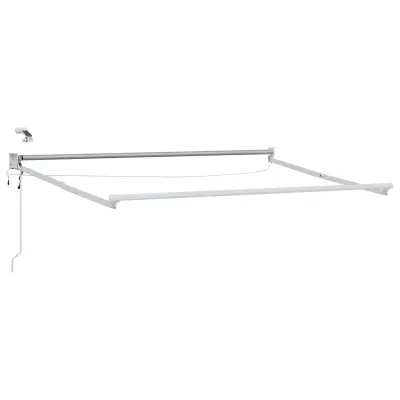 vidaXL Električni zložljivi okvir tende Bela 3 x 2 m Aluminij