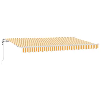 vidaXL Retraktilna tenda Rumena 400 x 200 cm blago