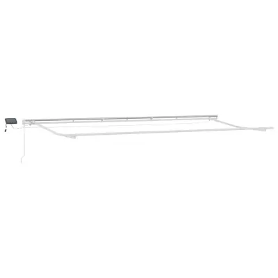 vidaXL Okvir tende z LED lučmi Bela 600 × 350 cm Aluminij