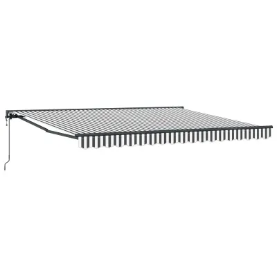 vidaXL Okvir tende Antracitna in bela 400 × 300 cm