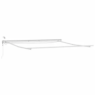 vidaXL Okvir tende z LED lučmi Bela 450 × 350 cm Aluminij