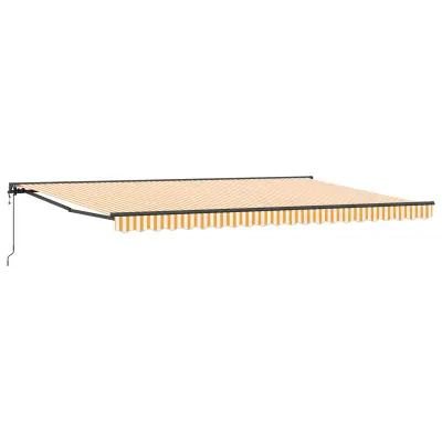 vidaXL Okvir tende Rumena in Bela 500 × 300 cm Poliester s PU premazom