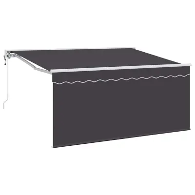 vidaXL Retraktilna tenda Antracit 300 x 200 cm Poliester in aluminij