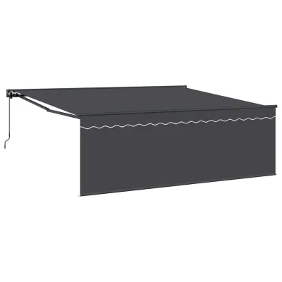 vidaXL Retraktilna tenda Antracit 400 × 300 cm Poliester in aluminij