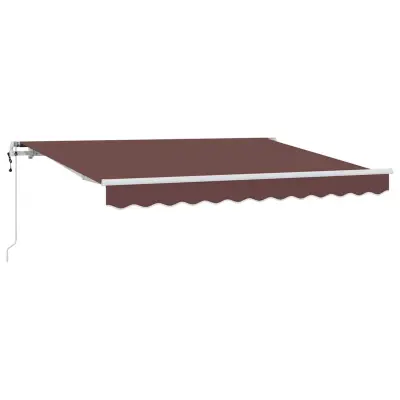 vidaXL Retraktilna tenda Rjava 250 x 200 cm blago
