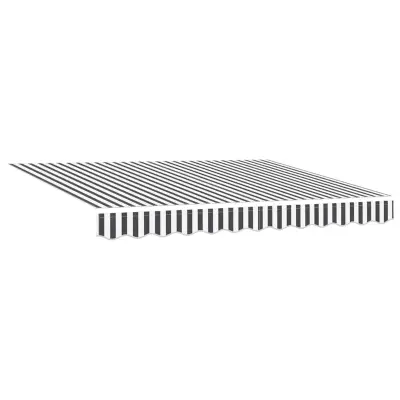 vidaXL Nadomestno platno za tendo Antracitna in bela 2,5 x 2 m