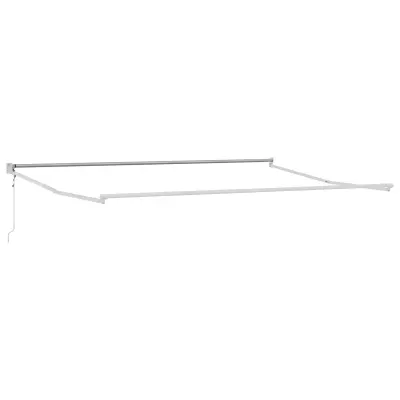 vidaXL Električni zložljivi okvir tende Bela 4 x 2 m Aluminij