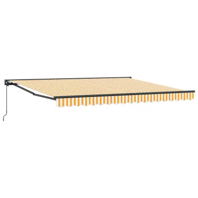 vidaXL Okvir tende Rumena in Bela 400 × 300 cm Poliester s PU premazom