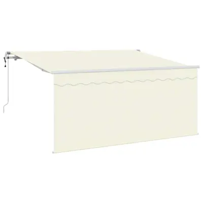 vidaXL Retraktilna tenda krema 300 x 200 cm Poliester in aluminij