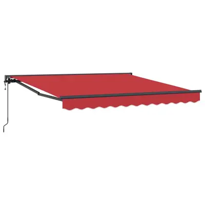 vidaXL Okvir tende Rdeča 350 x 250 cm Poliester s PU premazom