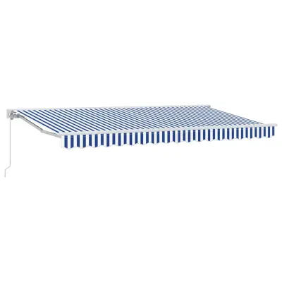 vidaXL Okvir tende Modra in bela 350 x 200 cm Poliester s PU premazom