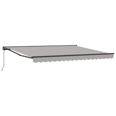vidaXL Okvir tende Svetlo siva 400 × 300 cm Poliester s PU premazom