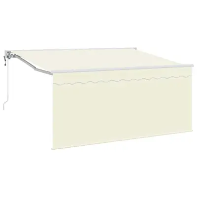 vidaXL Retraktilna tenda krema 300 x 200 cm Poliester in aluminij