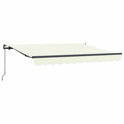 vidaXL Retraktilna tenda krema 300 x 200 cm blago