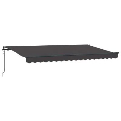 vidaXL Retraktilna tenda Antracit 350 x 200 cm blago
