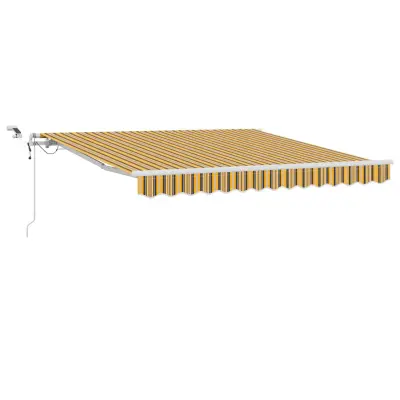 vidaXL Retraktilna tenda večbarvno 350 x 250 cm Poliester in kovina