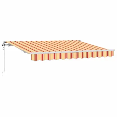 vidaXL Retraktilna tenda Rumena 350 x 200 cm blago