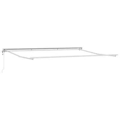 vidaXL Električni zložljivi okvir tende Bela 4,5 × 3,5 m Jeklo