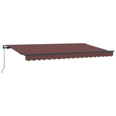 vidaXL Retraktilna tenda Rjava 400 x 200 cm blago