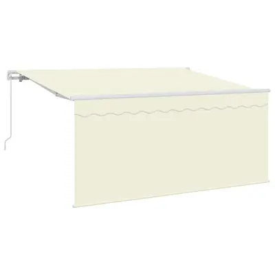 vidaXL Retraktilna tenda krema 300 x 200 cm Poliester in aluminij