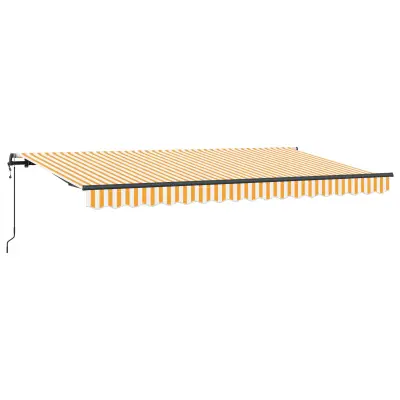 vidaXL Retraktilna tenda Rumena 350 x 200 cm blago