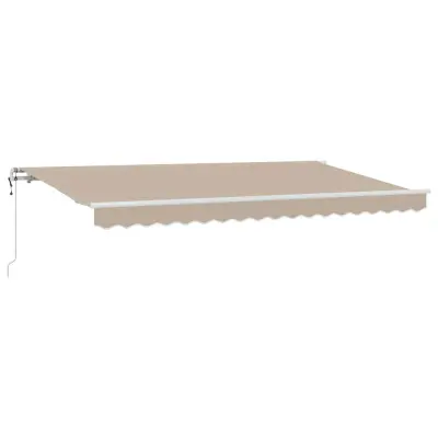 vidaXL Retraktilna tenda Bež 400 x 200 cm blago
