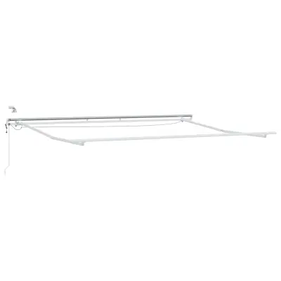 vidaXL Okvir tende z LED lučmi Bela 500 × 300 cm Aluminij
