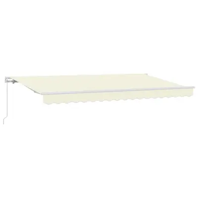 vidaXL Retraktilna tenda krema 400 x 200 cm blago