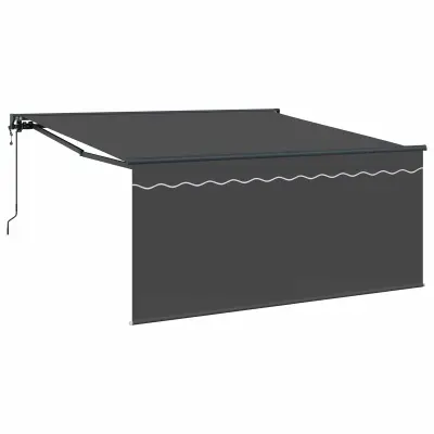 vidaXL Retraktilna tenda Antracit 300 x 250 cm Poliester in aluminij