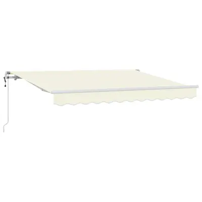 vidaXL Retraktilna tenda krema 300 x 200 cm blago
